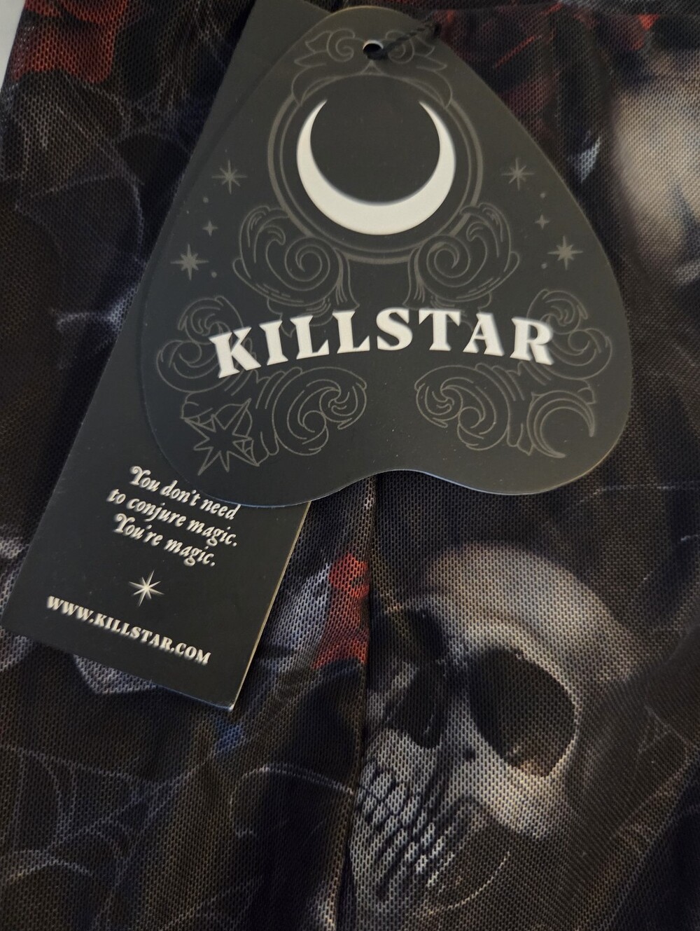 NWT Killstar Kleodora Gothic Black Sheer Skull & Rose Maxi Skirt, XS - Picture 8 of 15